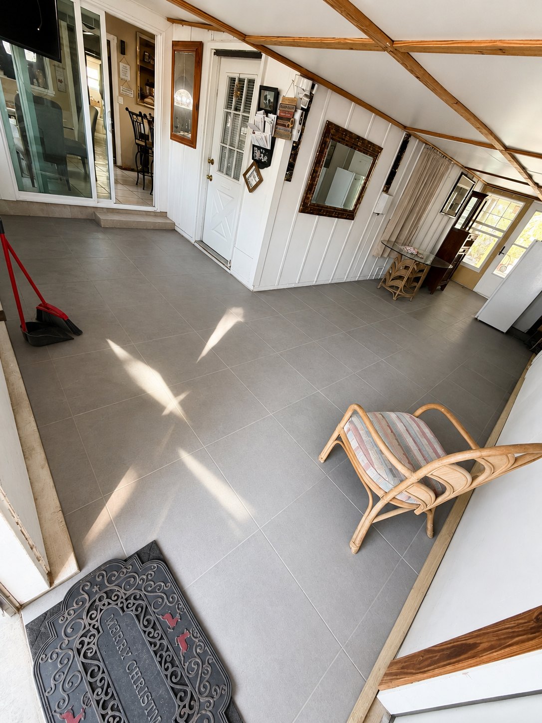 Enclosed Porch Tile Floor — completed in Lutz, FL