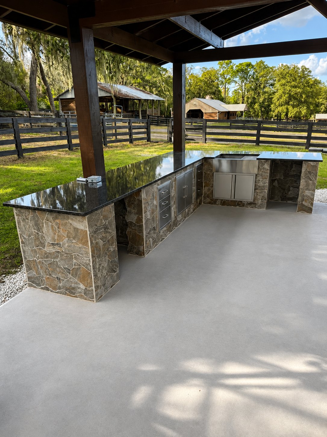 Covered Outdoor Kitchen — completed in Odessa, FL